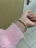 梵蒂苏9999纯银手镯碎碎冰冰实心三面款足银时尚闭口情人节女老婆生日礼 碎冰冰手镯三面款 60圈口 约18g 支持复检 附带证书 实拍图