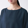 无印良品 MUJI 女式 法国亚麻水洗 七分袖连衣裙 412688 BCL06C1S 深藏青色 XL 实拍图