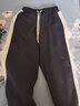 POUM休闲裤男春夏季宽松侧边条纹直筒阔腿裤子港风高街痞帅卫运动长裤 SPH-K13黑色【常规】 L 实拍图
