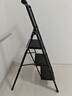 杜邦（DU PONT）铝合金梯子家用多功能登高梯加厚人字梯折叠梯扶梯楼梯爬步伸缩梯 日式梯3步黑 实拍图