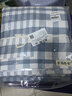 安睡宝（SOMERELLE）老粗布纯棉床单单件 全棉加厚单双人宿舍床品三件套 渐变格蓝【全棉老粗布】 1.5m床-200x245cm单床单 实拍图