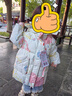 鸭鸭儿童羽绒服中长款女童宝宝可爱加厚时尚保暖冬季小童装外套YD 米白色 90 实拍图