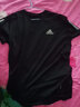 阿迪达斯（adidas）T恤男 2025夏季新款运动服健身训练休闲时尚舒适圆领短袖体恤上衣 黑色/胸前小标/全棉透气 L (180/100A) 实拍图