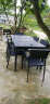 梵派（FAPOLITE）户外桌椅庭院休闲塑木咖啡桌椅室外花园防水防腐耐晒铝合金桌椅 竖纹椅6椅+160*90长桌 实拍图