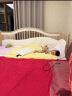 哈卡达（HAGADAY）婴儿床无缝拼接床实木婴儿儿童大床新生儿宝宝床 单床+10cm4D空气床垫+天鹅白床围 200*80cm 晒单实拍图