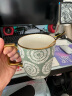 松发瓷器陶瓷杯子家用办公室咖啡杯水杯女生大容量情侣马克杯 绿色 实拍图