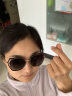 海俪恩墨镜女防紫外线防晒偏光太阳镜大脸显瘦开车高级驾驶镜N6621 N26P亮黑框+灰色片（偏光） 实拍图