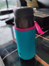 Bolikin双面杯套通用保温杯套保护套带提绳水杯套便携防摔隔热象印水杯套 蓝粉双面提绳款 300-350ml 实拍图