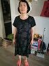 梵花秀妈妈装新款连衣裙洋气高贵新款大码贵夫人中老年女装夏装过膝裙子 绿花高品质连衣裙 XL 建议穿110-125斤 实拍图