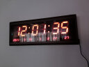 虹泰（HoTai）LED电子万年历挂钟客厅电子钟夜光大时间数字钟表挂墙时钟 4819 48x19cm-中文红光-wifi授时 实拍图