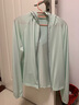 继方 防晒衣女防紫外线夏季户外骑行皮肤衣冰丝宽松连帽运动短外套开车遮阳防晒服长袖 冰丝常规码-浅绿（适合85-140斤） 实拍图