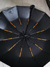 隆屋全自动雨伞男士商务折叠伞黑胶24骨男女双人伞大号加固防暴风雨 黑色黑胶款【24骨加大 晴雨2用】 实拍图