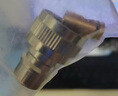 老铜匠全铜洗衣机专用水嘴角阀水龙头一分二接头止水嘴分水器 枪灰色4转6分接头 实拍图