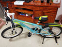 永久（FOREVER） 青少年儿童自行车8-10-12岁男女24级变速山地车双碟刹减震单车 22寸变速钢架 比安奇绿 实拍图