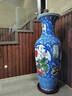 垚罄 陶瓷粉彩落地大花瓶客厅工艺品摆件花艺 1米大花瓶酒店企业 连年有余 蓝款  90cm单根 配底座 实拍图