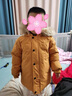 戴维贝拉（DAVE＆BELLA）保暖连帽90绒男童羽绒衣儿童冬装宝宝羽绒服冬季外出服小男孩上衣 杏黄色DB15565 110 cm（建议身高100-110cm） cm（建议身高100-110cm） 实拍图