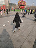 雪中飞（SNOWFLYING）【加厚】童装儿童羽绒服男童中大童女童长款过膝保暖连帽外套 黑色 150 实拍图