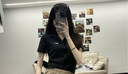 耐克(NIKE)春夏女短袖T恤 POLO衫 运动休闲 简约时尚 DV7885-010黑XL 实拍图