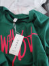 红粉宣言夏季新款高含棉宽松短袖t恤女上衣体恤衫 墨绿色 XL(140-155斤) 实拍图