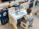 曼龙 儿童学习桌椅套装组合阅读区小书桌幼儿园宝宝写字桌游戏桌 实拍图