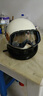 奇达士（qudas）德国进口品牌复古摩托车头盔男3C认证机车女四分之三盔电动车头盔 555白牛皮棕檐+大框（盔色可注） L 实拍图