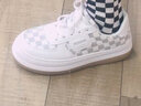 回力小白鞋女百搭棋盘格帆布鞋女厚底女鞋2025年冬季新款休闲鞋轻便鞋 白黑色 38 实拍图