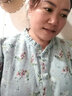 安娅诗短外套女秋季新款森女系刺绣碎花棉麻长袖外套女士灯笼袖小开衫女 水绿色 均码 实拍图