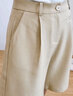 Olrain欧芮儿卡其色休闲裤女夏季新款通勤百搭短裤 卡其色 M 实拍图