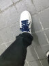 德赛（Desai）新科技防滑耐磨休闲板鞋真皮小白鞋记忆鞋底增高男鞋 白蓝 42  实拍图