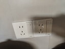 飞利浦（PHILIPS）开关插座面板86型暗装五孔空调电工电料网线网络带一开双控USB 二开多控（二开中途） 实拍图