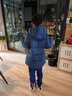 回力童装女童棉服2024新款儿童蓄热保暖棉袄洋气秋冬男童中长款袄子潮 黑/H回力反光银K 130 cm 实拍图