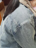 森马（Semir）牛仔棉服女拼接毛领美式复古2024冬宽松毛边夹克街头潮流 牛仔黄泥染80325 M 160/84A 实拍图