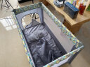 萌兔王子儿童游戏床婴儿bb床便捷式可移动折叠宝宝玩具床多功能游戏床围栏 灰色 单床+床垫 晒单实拍图