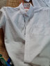 BLACKMONDAY短袖衬衫男夏季韩版修身纯棉免烫牛津纺商务休闲方领纯色衬衣男 白色 S (165) 实拍图