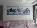 瑞尚（RUISHANG） 新中式客厅装饰画大气山水画横版沙发背景墙画挂画轻奢晶瓷壁画 流水生财 240*80/晶瓷面/适合3.5沙发 实拍图