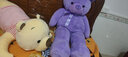 乐怡萱毛绒玩具泰迪熊大熊猫公仔布娃娃熊玩偶抱抱枕熊送女友圣诞节礼物 薰衣草紫熊 1.2米（+玫瑰花） 实拍图