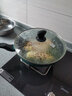 九阳九阳炒锅麦饭石色不粘锅平底煎锅无油烟炒菜锅具电磁炉燃气灶通用 不粘锅煎炒两用（带锅盖） 28cm 实拍图