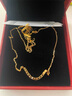 百泰首饰（BATAR JEWELLERY）生日礼物黄金项链女足金小方糖套链几何5G小方块项链锁骨链 3.14g 实拍图