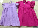 贝壳元素女童夏装飞袖娃娃衫 韩版女童童装短袖T恤裙衫 tx5773 淡紫色 140cm 晒单实拍图