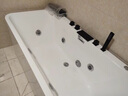 LAISSION【德国】亚克力家用一体无缝独立浴缸恒温冲浪按摩薄边1.3m-1.7米 五件套冲浪按摩浴缸 1.47m 实拍图