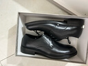 红蜻蜓男鞋系带商务鞋新款英伦男士皮鞋正装鞋男帮牛皮德比鞋WTA43334 黑色_加绒 41 实拍图