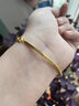 潮宏基缔结足金黄金手镯女金镯子空心送女友生日礼物计价 约8.25g 实拍图