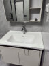 九牧（JOMOO）浴室柜 陶瓷一体盆铝合金抗菌悬挂组合柜海湾灰80cm A2706-716P-1 晒单实拍图