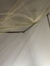南极人家纺蚊帐家用1.8米三开门落地式宫廷加高加密蚊帐不锈钢支架加粗纹帐子 倾心-米黄 150x200cm 实拍图