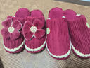 利达妮（TZLDN）【买一送一】结婚拖鞋女红色一对情侣新郎新娘新婚喜庆保暖棉拖鞋 新娘+新郎【心选蝴蝶结】 40-41 女+42-43男 实拍图