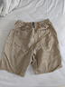 马登工装法式卡其色纯棉运动短裤男帆布休闲直筒五分裤男士夏季  卡其色 S 实拍图