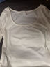妙奕嘉长袖t恤女士白色黑色打底衫女可外穿秋装新款2025年上衣正肩秋衣 纯色U领弧摆打底衫【白色】 L 【建议105-115斤】 实拍图