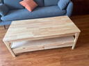 北欧实木茶几客厅小户型简约现代家用茶水柜岩板双层带抽屉茶子 新款四抽胡桃色100x50x45cm 自行安装 实拍图