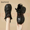 DAPHNE达芙妮老爹鞋女冬季新款女鞋秋冬加绒冬款棉鞋厚底休闲运动鞋 黑色 加绒 跟高5.8cm 36 (230mm) 实拍图