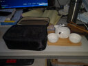 页川百世（YeChuan Best）旅行功夫整套茶具车载户外便携快客杯陶瓷茶具商务送礼佳品 月白一壶二杯+茶盘+手提袋 实拍图